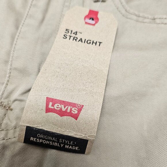 New Levis Strauss 514 Straight Water Less Mens Sits Bellow Waist 32 X 36 - Picture 2 of 15
